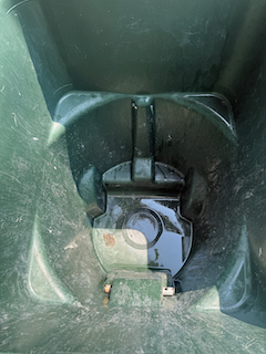 Before and after garbage bin cleaning